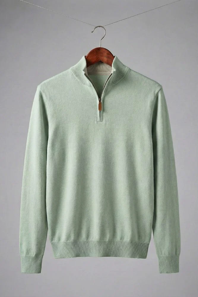 Bomull Merino Sage Zip