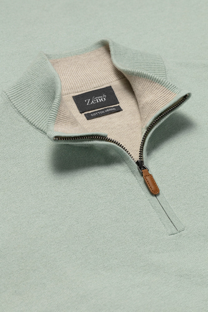 Bomull Merino Sage Zip - Image 4