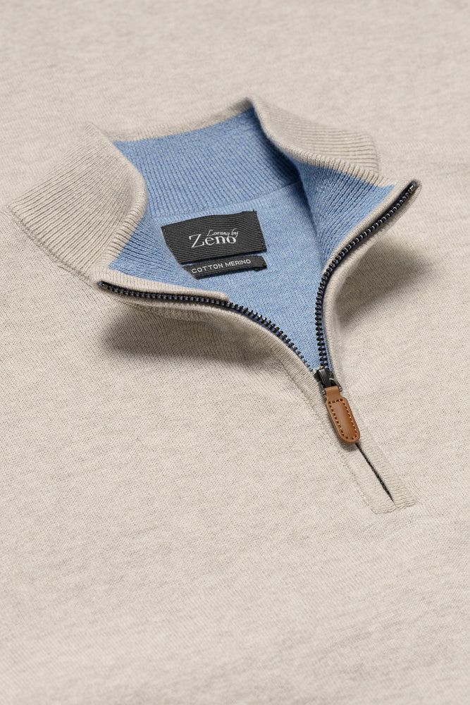 Bomull Merino Sand Zip - Image 4