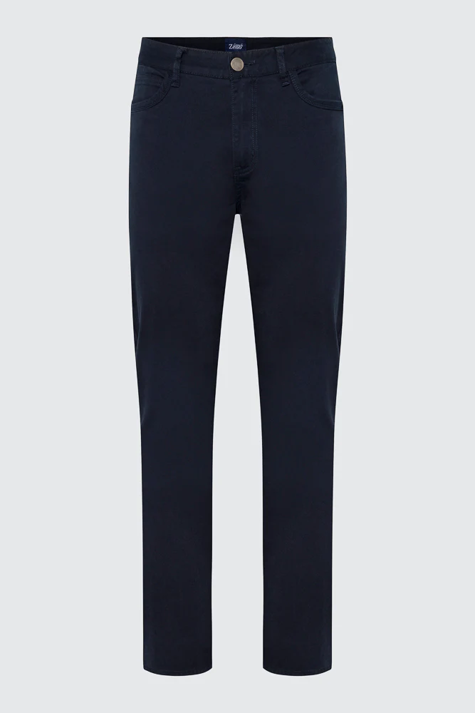 Navy Bukse 5-pocket Stretch - Image 4