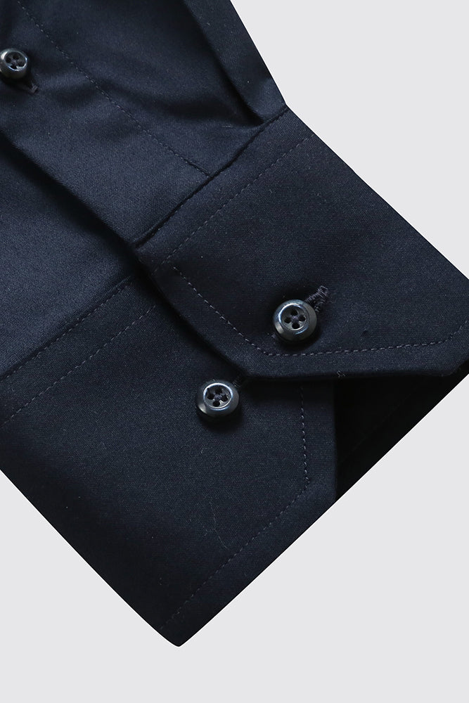 Navy Stretch Skjorte Slim - Image 3