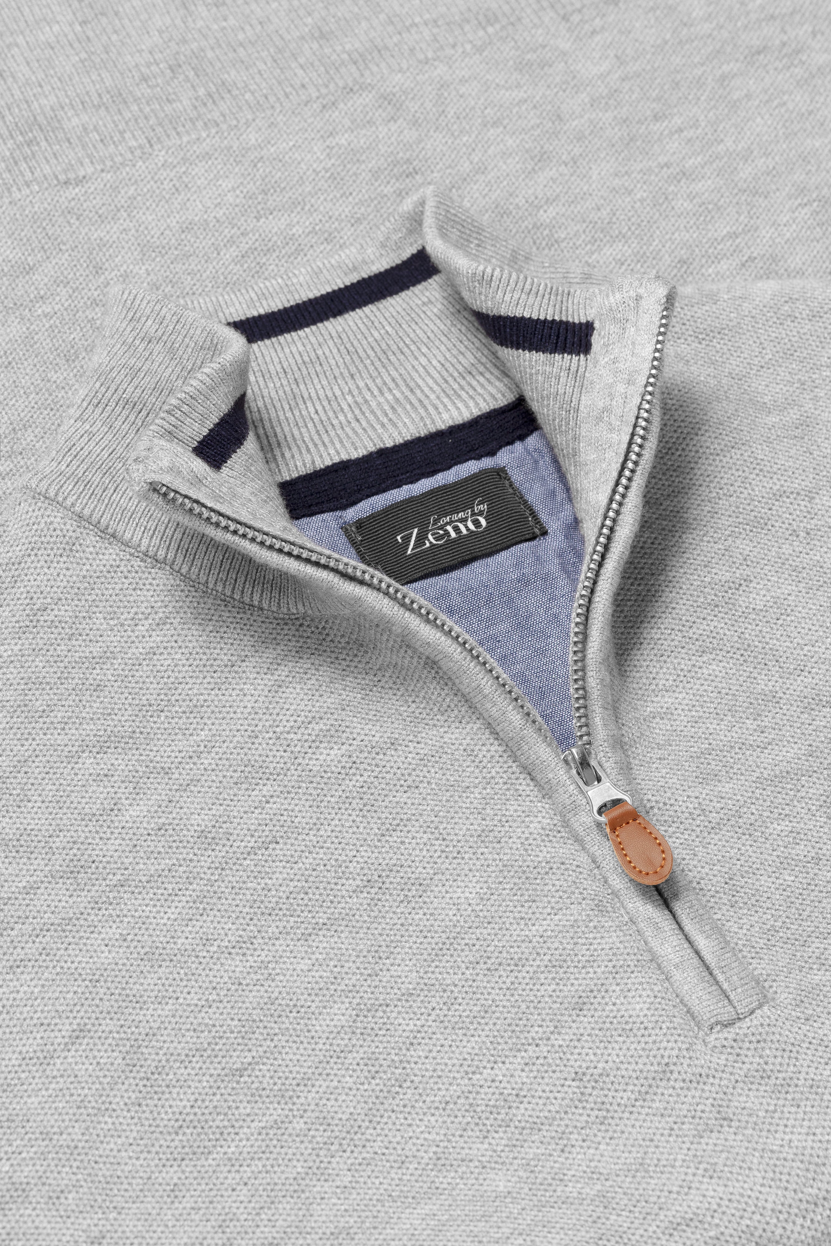 Soft Cotton Grey Genser Zip - Image 3